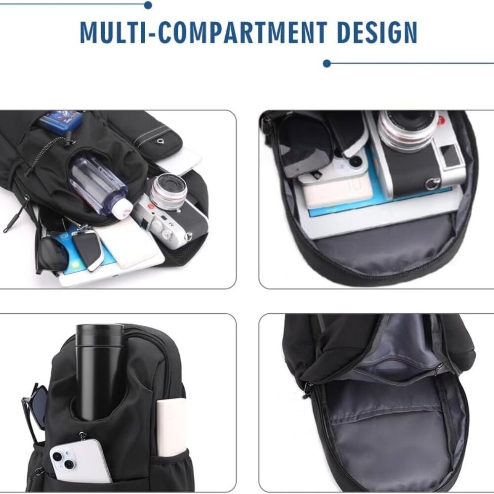 Adjustable Waterproof Sling Backpack With Phone H… - image 3
